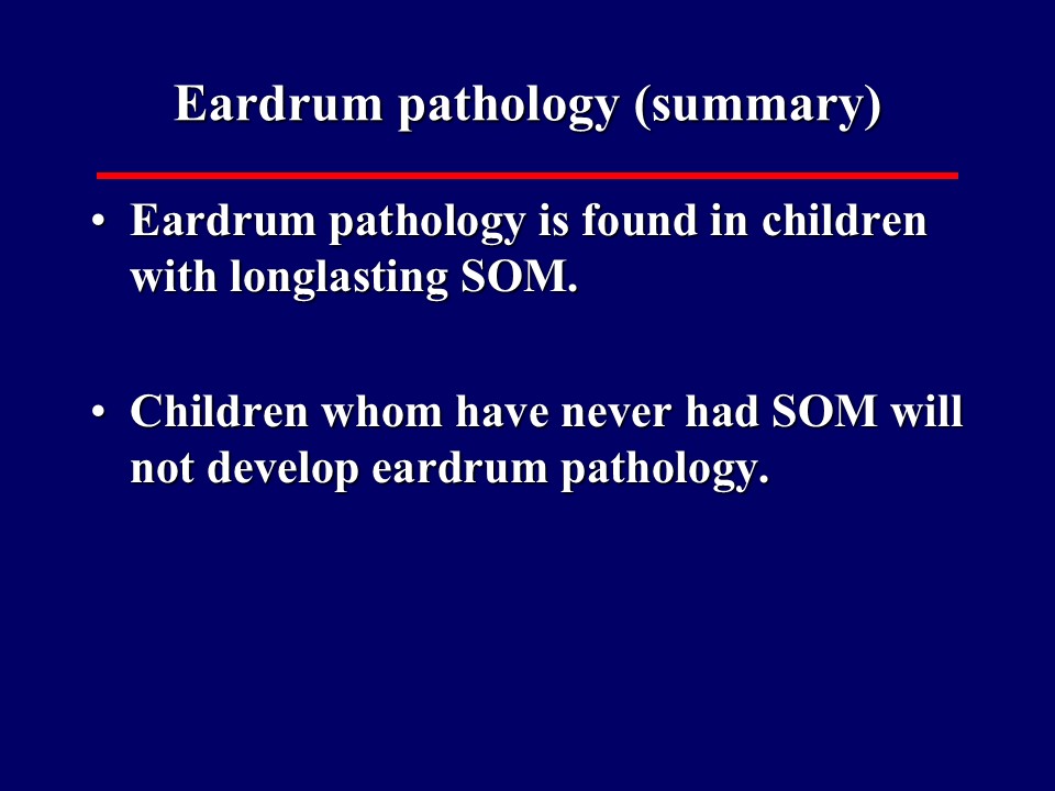 Eardrum pathology (summary) 2