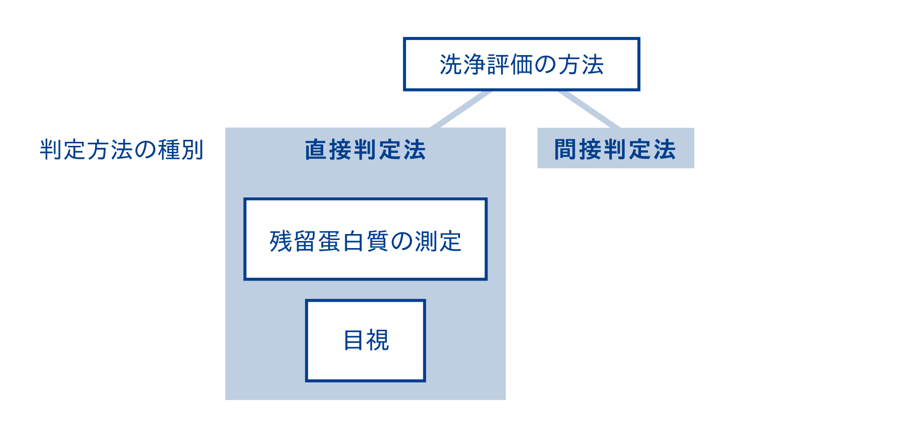 直接判定法の洗浄評価