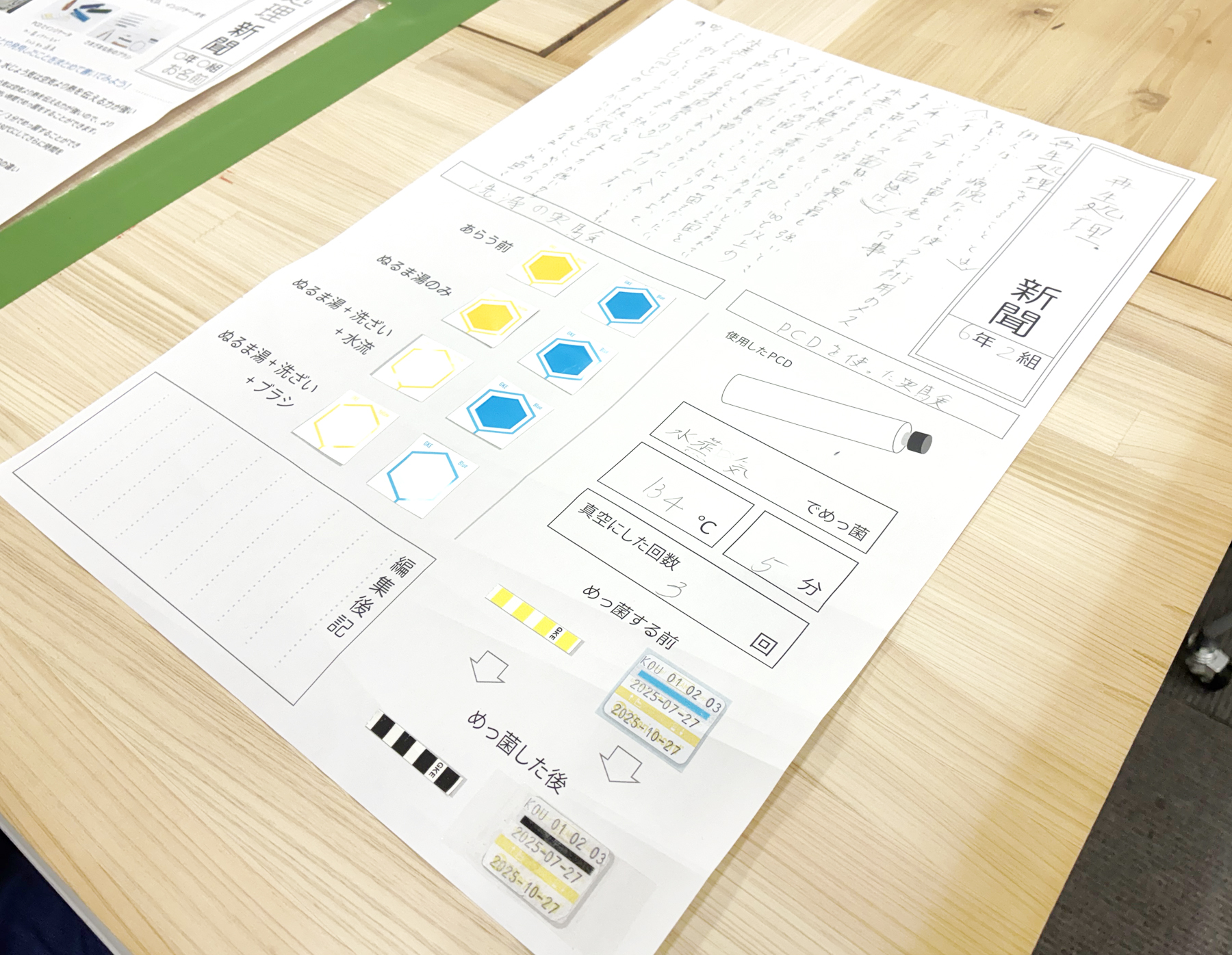 作ってくれた新聞