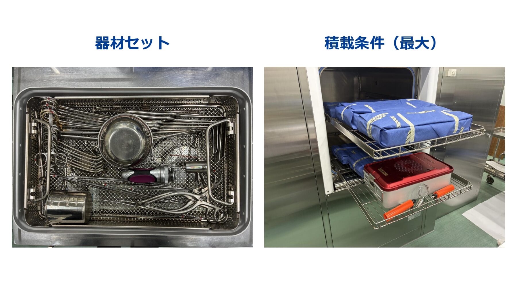 器材セットと積載条件（最大）