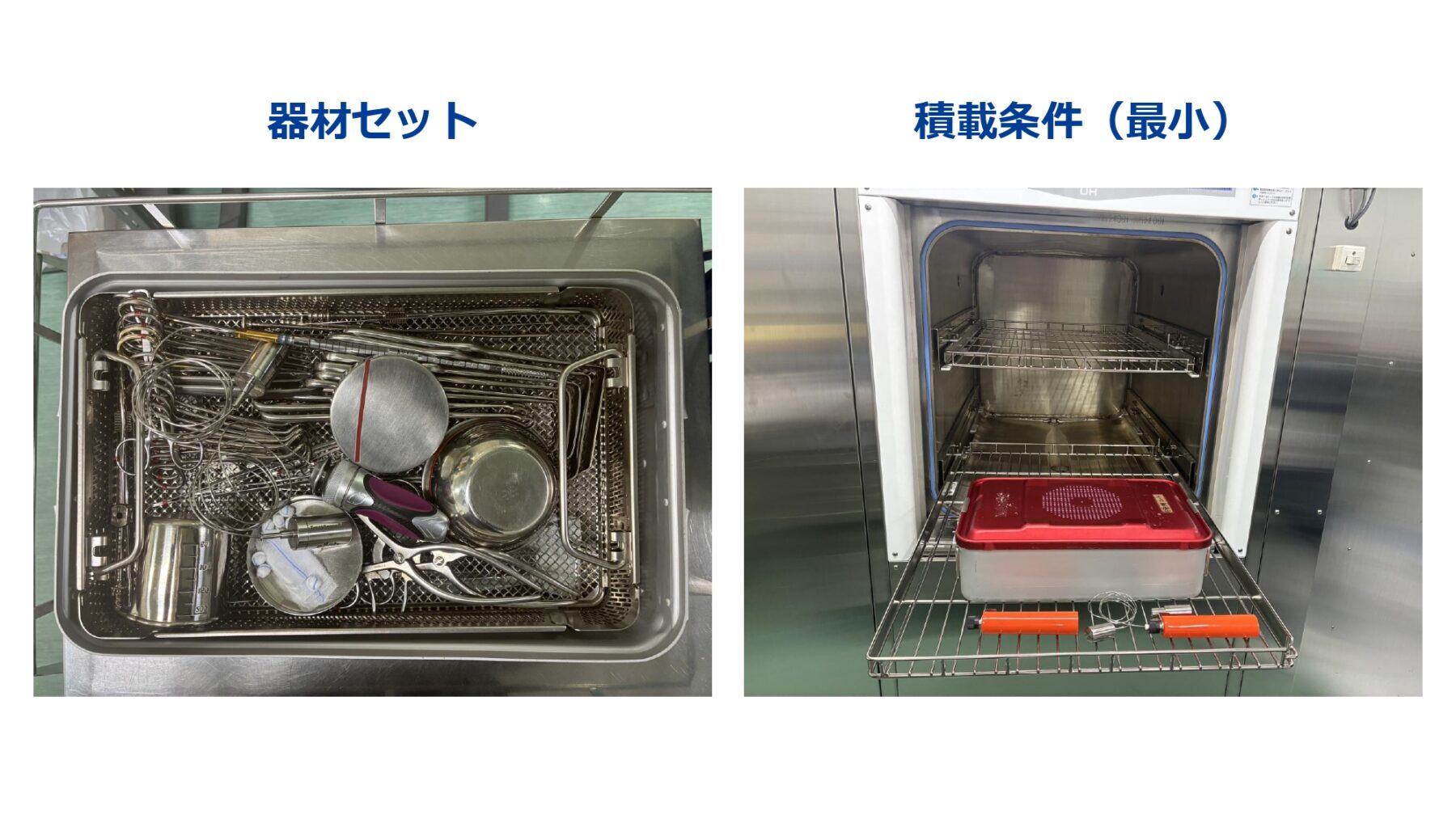 器材セットと積載条件（最小）